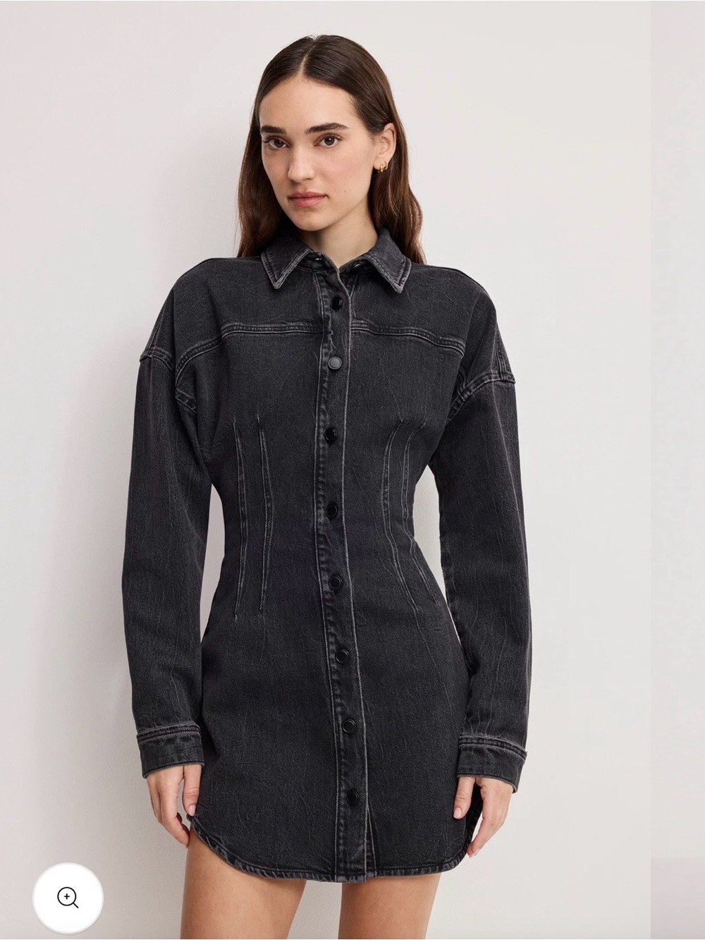 Good American Shaped Denim Dress
